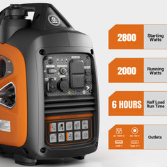 Efurden 2800W Quiet Portable Gasoline Inverter Generator