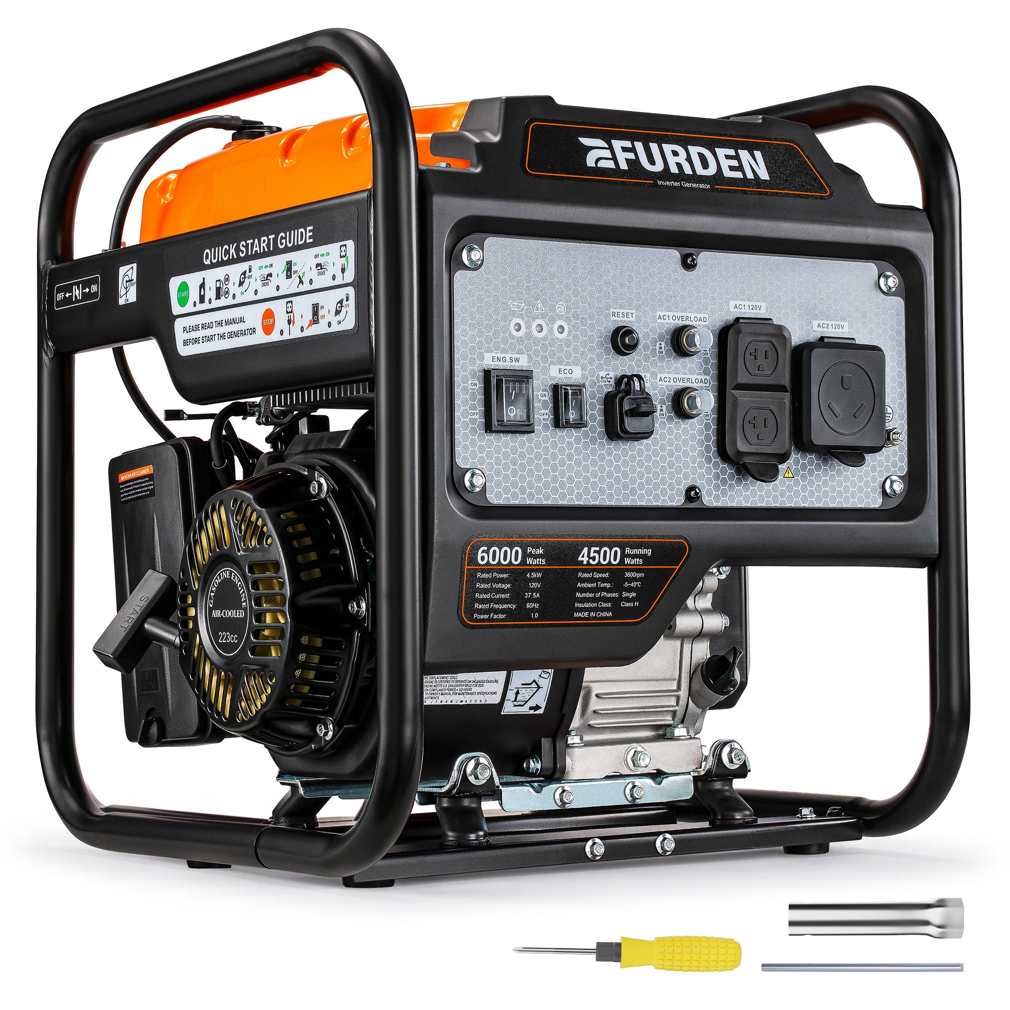 Efurden 6000W Portable Gasoline Inverter Generator