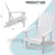 Efurden Adirondack Chair Set of 2 with Side Table