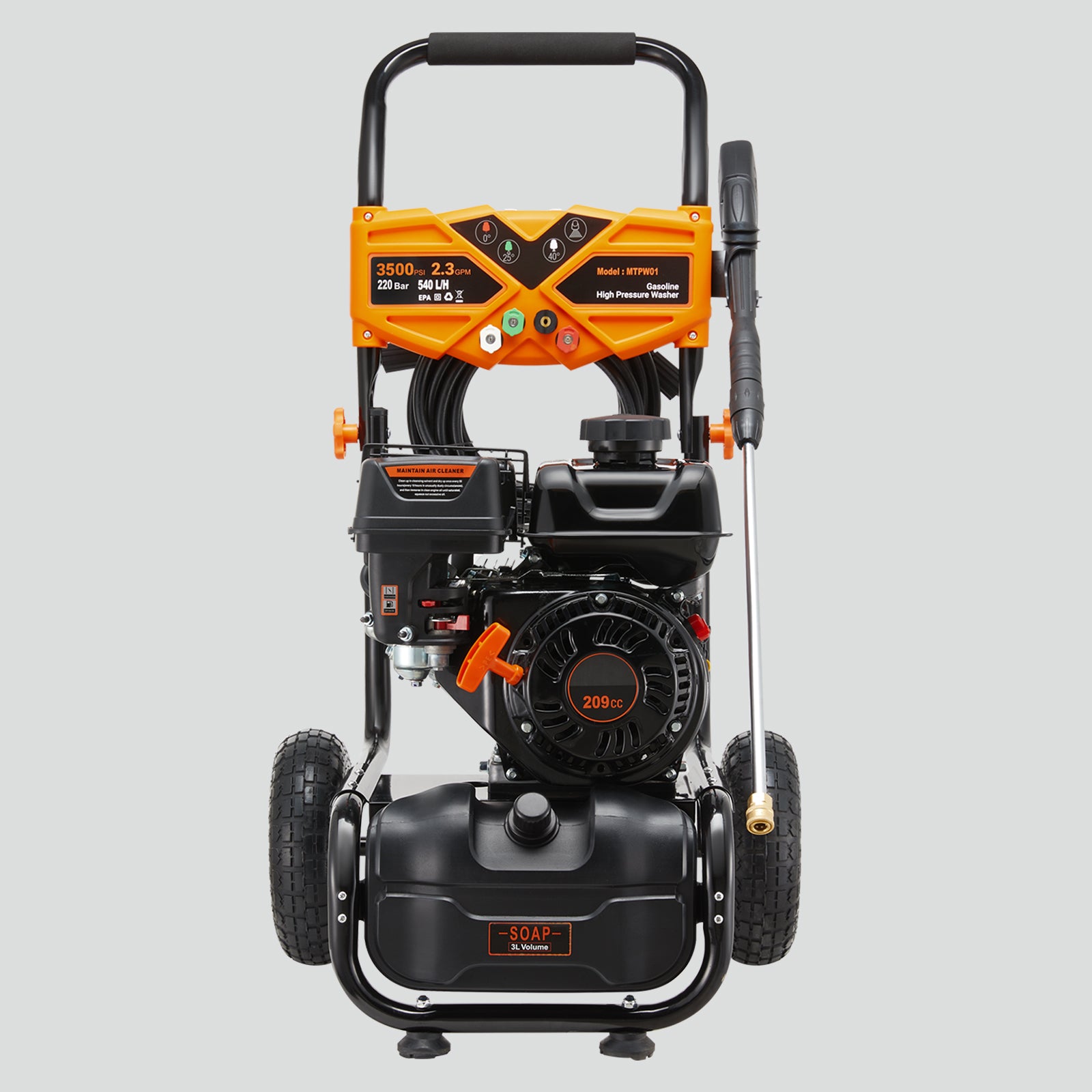 Efurden Gas Pressure Washer, 3500PSI 2.3GPM