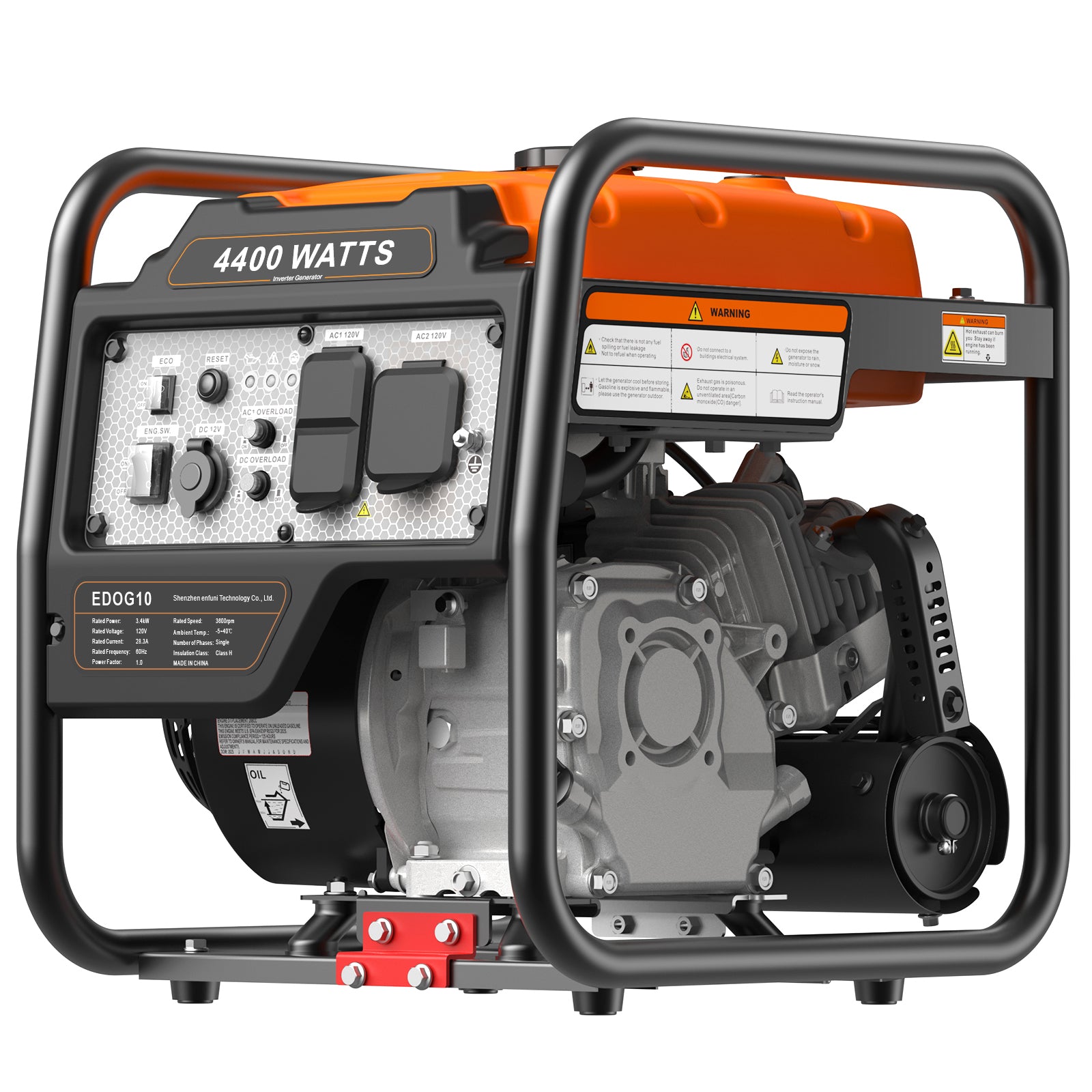 Efurden 4000W/4400W Portable Gas Inverter Generator | EPA Compliant | ECO Mode | Overload Protection