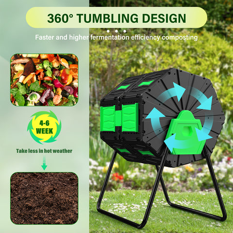 Efurden Outdoor Rotating Composter