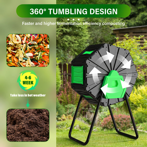 Efurden Outdoor Rotating Composter