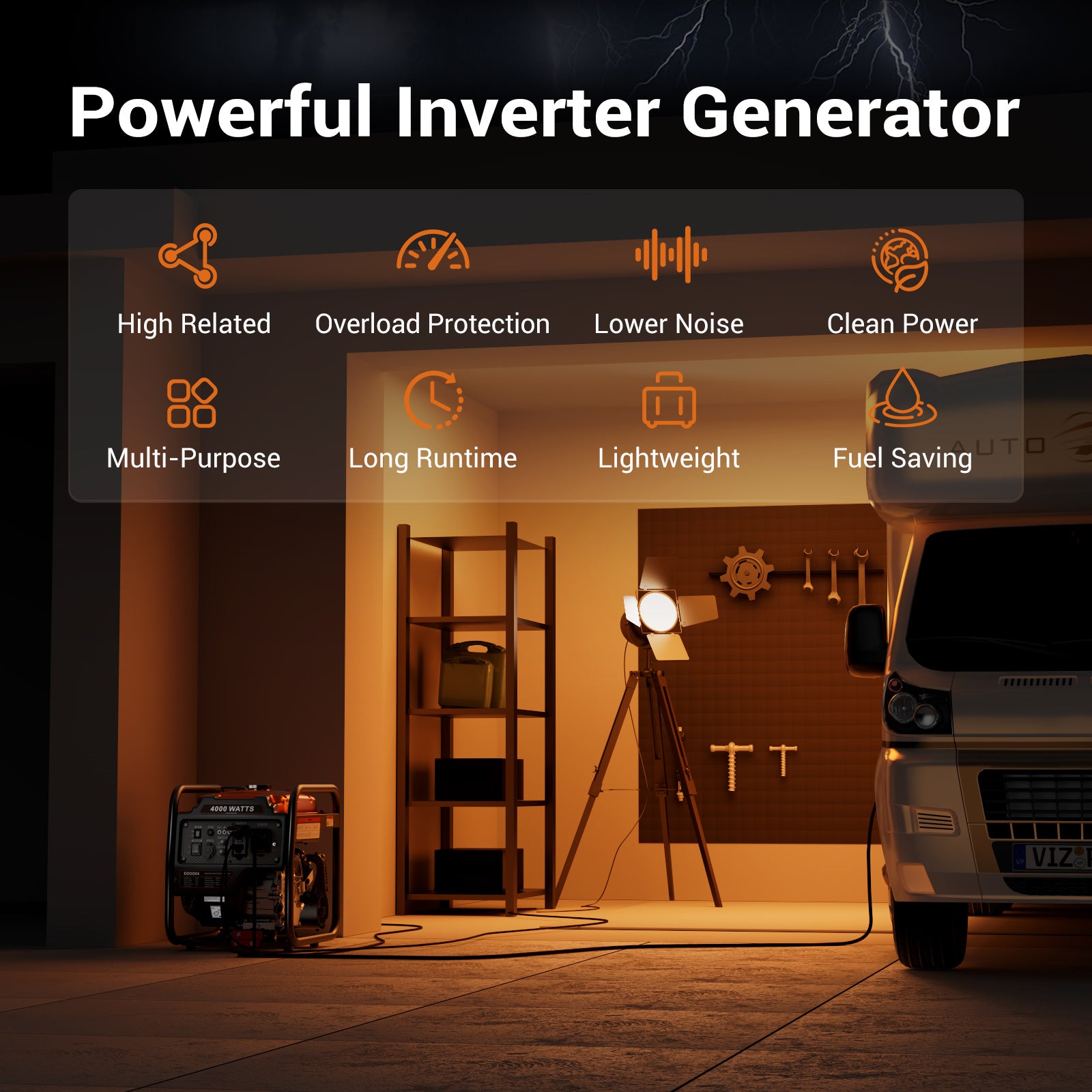 Efurden 4000 Watts Inverter Generator