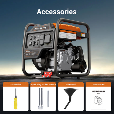 Efurden 4000W/4400W Portable Gas Inverter Generator | EPA Compliant | ECO Mode | Overload Protection