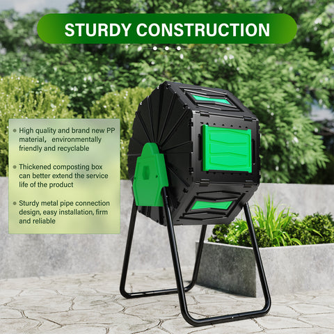 Efurden Outdoor Rotating Composter