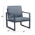 Efurden Outdoor Armchair, All Aluminum/Wicker/Textilene Fabric