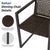 Efurden Aluminum Hand-woven Rattan Dining Furniture Set