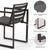 Efurden Aluminum Dining Chairs with Dining Table for 6