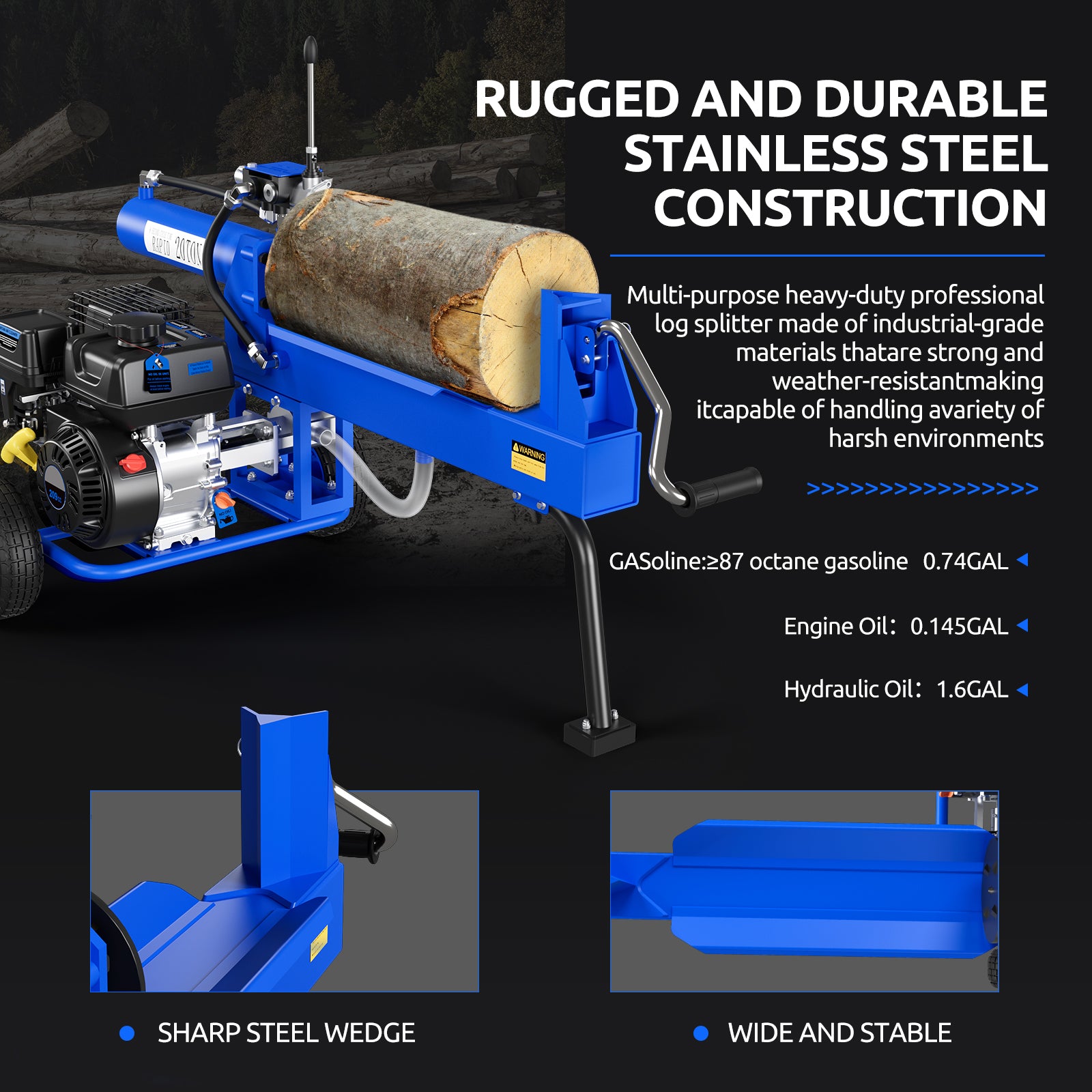 Efurden Portable Gas Log Splitter