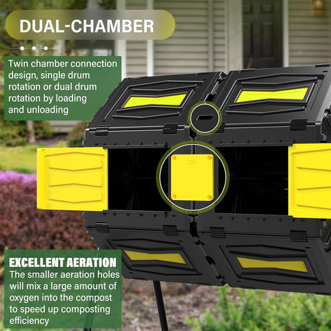 Efurden Outdoor Rotating Composter