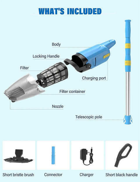 Efurden Handheld Pool Vacuum