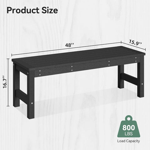 Efurden 2-Person HDPE Outdoor Bench