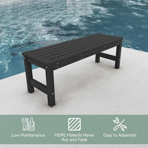 Efurden 2-Person HDPE Outdoor Bench