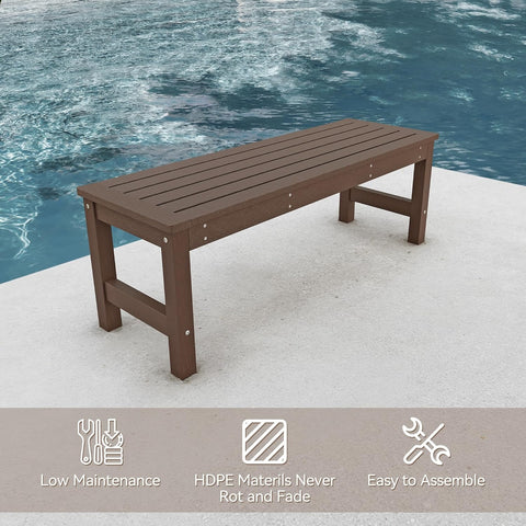 Efurden 2-Person HDPE Outdoor Bench