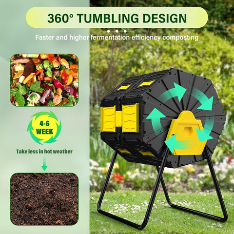 Efurden Outdoor Rotating Composter