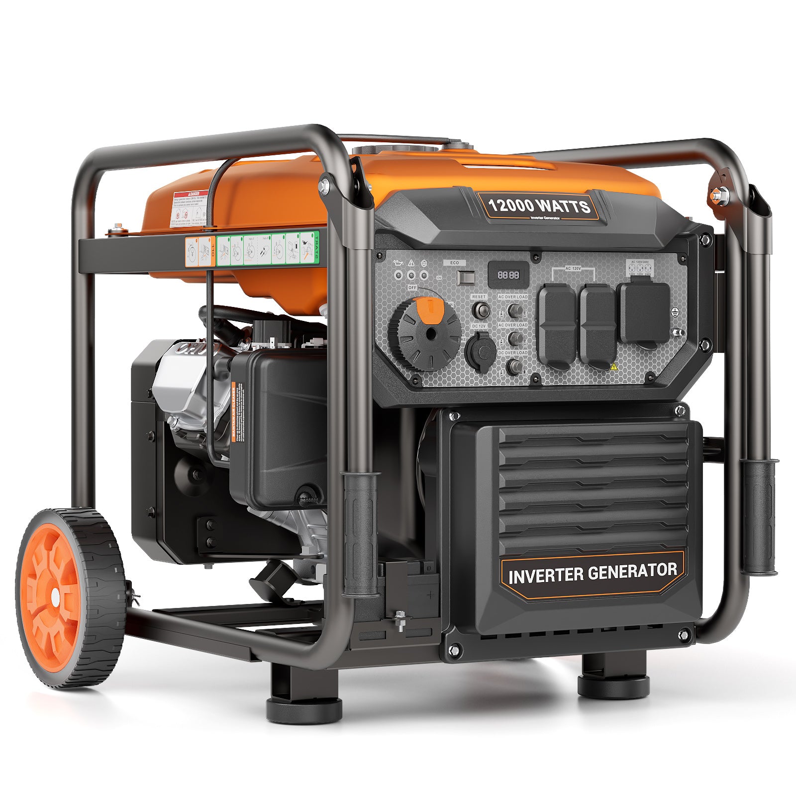 Efurden Inverter Generator, Portable Generator Gas Powered with Electric Start for Home Backup, RV Ready