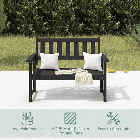 Efurden 2-Person HDPE Outdoor Bench